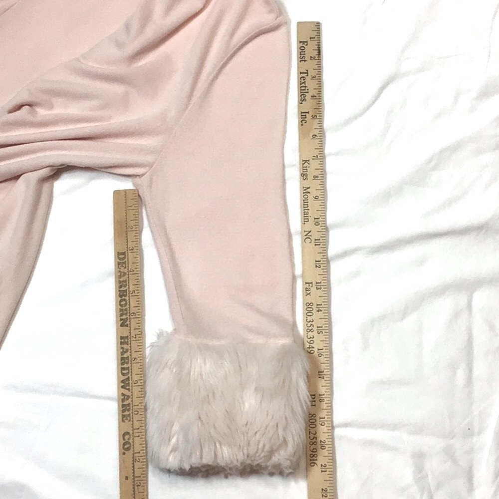 Lane Bryant Faux Fur Cuffs Tunic Sweater - Picture 7 of 9